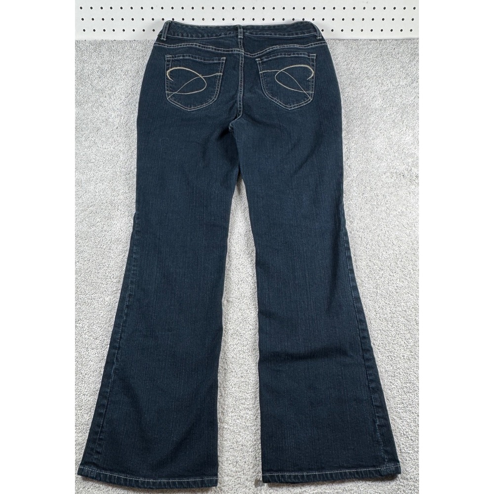 Chicos Platinum Size 0.5 Short Denim Blue Jeans Women Dark Wash Charm WS Bootcut